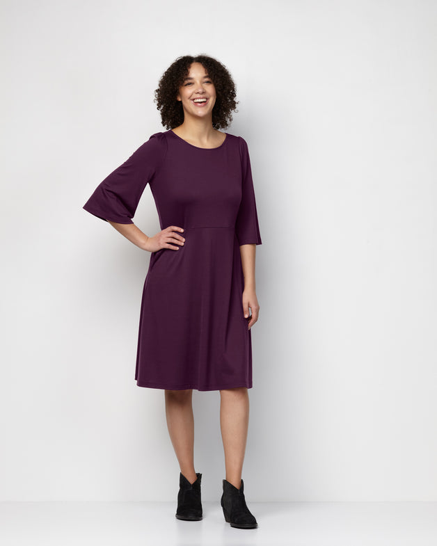 dress with bell sleeves